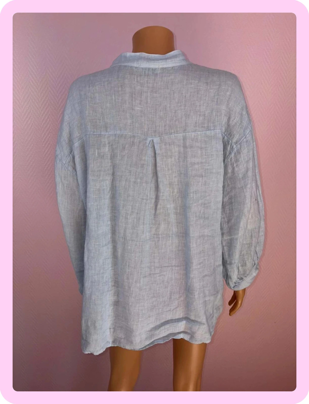 Chemise en lin mujer, talla S de esquina – photo 3